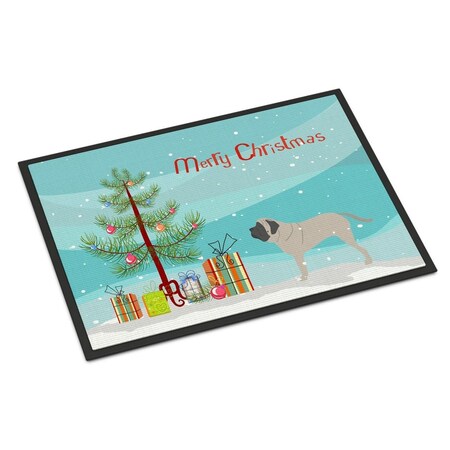 Carolines Treasures English Mastiff Merry Christmas Tree Indoor or Outdoor Mat, 24 x 36 CA66412
